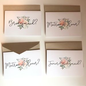 ☀️Be my bridesmaid cards- Handmade☀️
